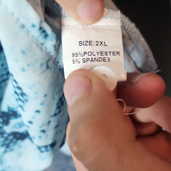 Blue Snake Print Button-Up Blouse - Picture 2 of 3